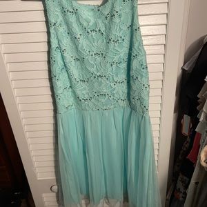 Sleeveless Short Teal dress